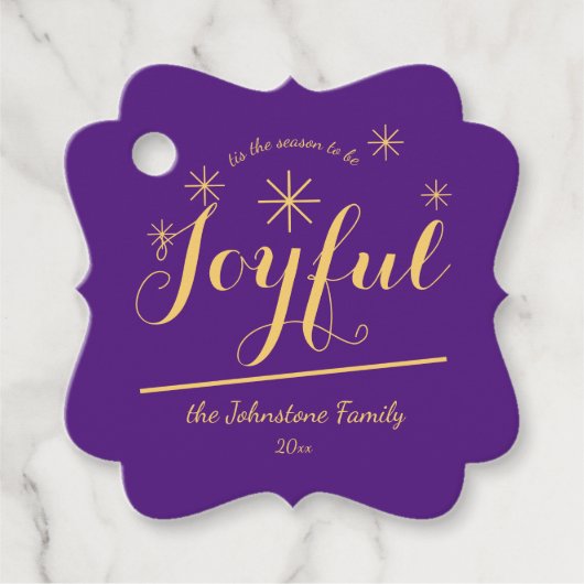 "Dit is het seizoen om vrolijk te zijn" Cool Holid Bedankjes Labels (Voorkant)