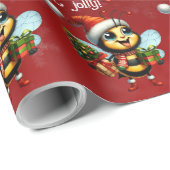 Dit is het seizoen om vrolijk te zijn! Happy Bees Cadeaupapier (Rol Hoek)