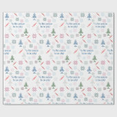 'Dit is het seizoen om vrolijk te zijn! Kleurrijke Cadeaupapier (Vlak)