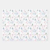 'Dit is het seizoen om vrolijk te zijn! Kleurrijke Inpakpapier Vel (Voorkant)