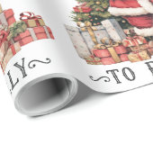 Dit is het seizoen om vrolijk te zijn - ouderwetse cadeaupapier (Rol Hoek)