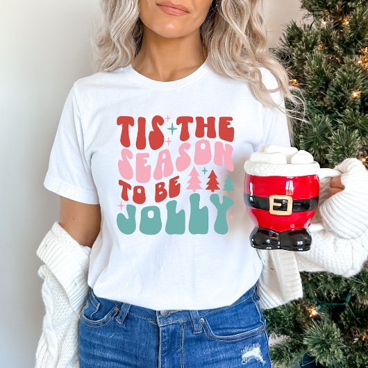 'Dit is het seizoen om vrolijke kerst te zijn T-shirt