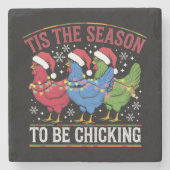 Dit is het seizoen om Western te zijn van de kerst Stenen Onderzetter (Voorkant)