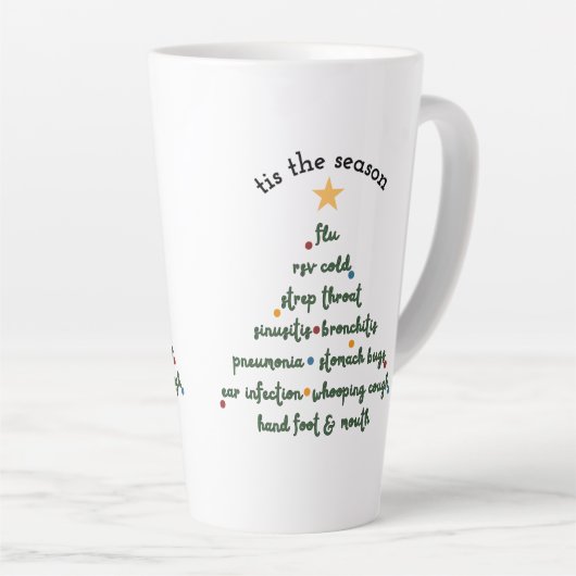 Dit is het seizoen om ziek te zijn latte mok (Rechterhoek)