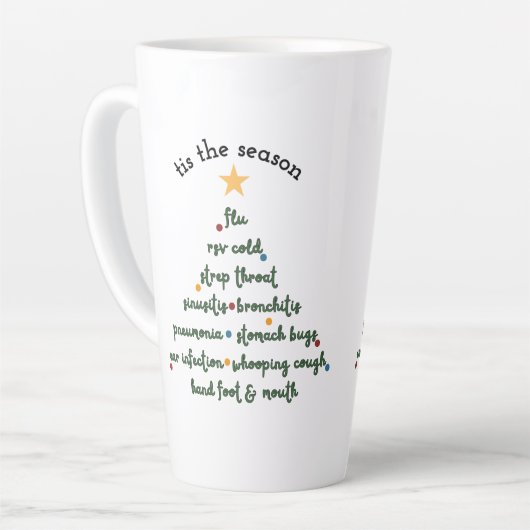 Dit is het seizoen om ziek te zijn latte mok (Linkerhoek)