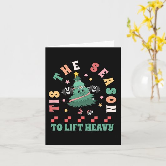 Dit is het seizoen om zware kerstboom gym op te ti kaart (Gele Bloem)