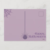 Dit is het seizoen Paarse Halloween Witch Feestdagenkaart (Achterkant)