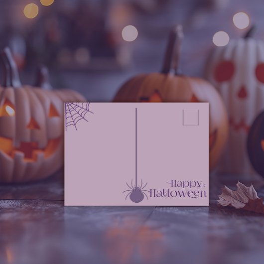 Dit is het seizoen Paarse Halloween Witch Feestdagenkaart