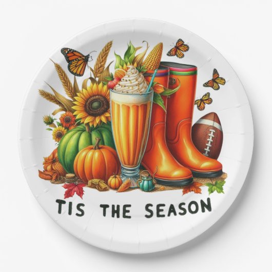 Dit is het seizoen papieren bordje (Voorkant)