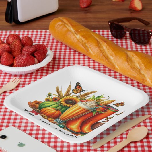 Dit is het seizoen papieren bordje (Picknick)