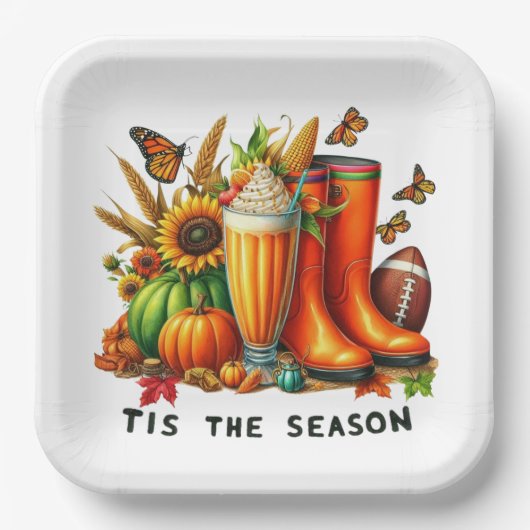 Dit is het seizoen papieren bordje (Voorkant)