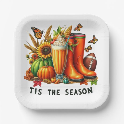 Dit is het seizoen papieren bordje (Voorkant)