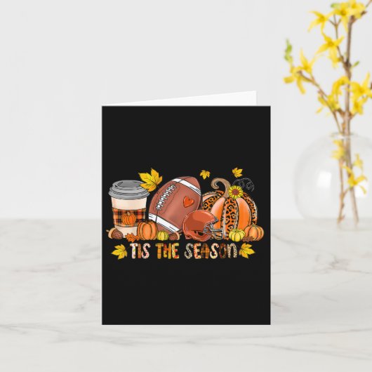 Dit is het seizoen pompoen Amerikaanse Football Th Kaart (Gele Bloem)