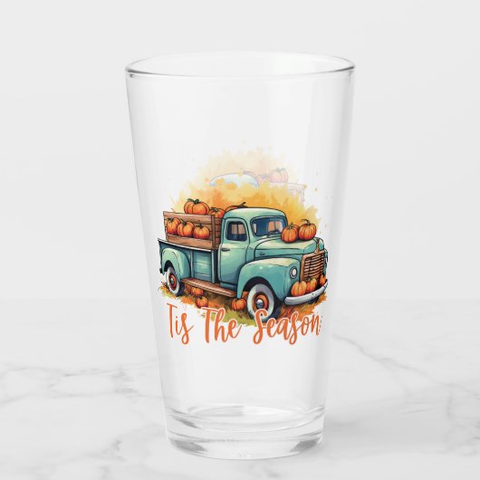 'Dit is het seizoen pompoen vrachtwagen Glas (Achterkant)