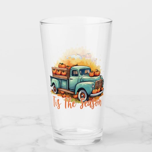 'Dit is het seizoen pompoen vrachtwagen Glas (Voorkant)