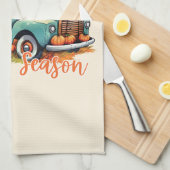 'Dit is het seizoen pompoen vrachtwagen Theedoek (Quarter Fold)