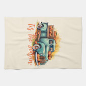 'Dit is het seizoen pompoen vrachtwagen Theedoek (Horizontaal)