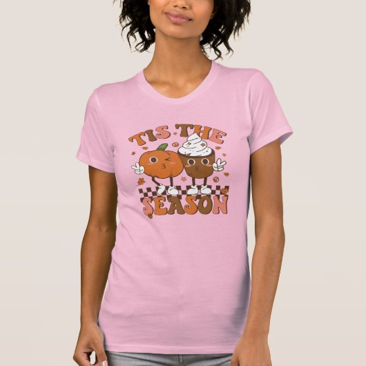 Dit is het seizoen | Pompoenkruid | Groovy Retro T-shirt (Voorkant)