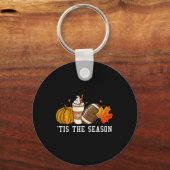 Dit is het seizoen Pumpkin Spice American Football Sleutelhanger (Voorkant)