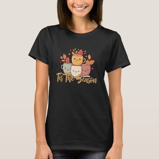 Dit is het seizoen Pumpkin Spice Coffee Herfst C T-shirt (Voorkant)