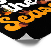Dit is het seizoen Pumpkins Spice Herfst Autumn Le Poster (Hoek)
