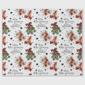 Dit is het seizoen Quote Christmas Lights Mistleto Cadeaupapier (Vlak)