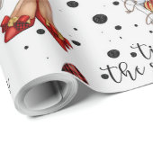 Dit is het seizoen Quote Christmas Lights Mistleto Cadeaupapier (Rol Hoek)