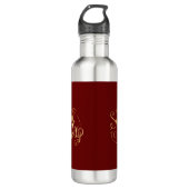"Dit is het seizoen" Red Gold Script Holiday Waterfles (Voorkant)