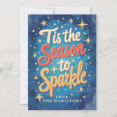 Dit is het seizoen Retro Foto Kerst Kaart (Voorkant)