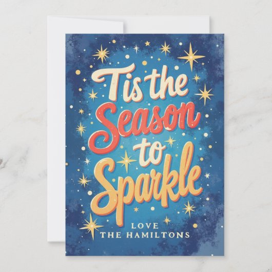 Dit is het seizoen Retro Foto Kerst Kaart (Voorkant)