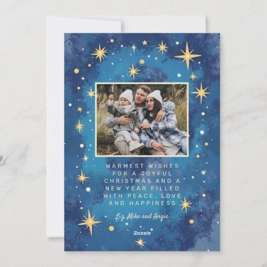 Dit is het seizoen Retro Foto Kerst Kaart (Achterkant)