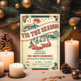 Dit is het seizoen retro  rustieke uitnodiging