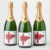 Dit is het seizoen rode mousserende wijn label sparkling wijnetiket (Flessen)