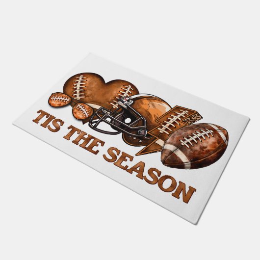 Dit is het seizoen rustieke Football deurmat. Deurmat (Schuin)