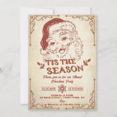 Dit is het seizoen Santa Retro Kerstfeest Kaart (Voorkant)