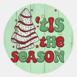 Dit is het seizoen Schattigee kerstboom Sticker
