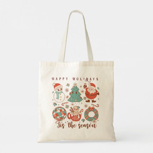 Dit is het seizoen Schattigee kerstvakantie Tote Bag (Achterkant)