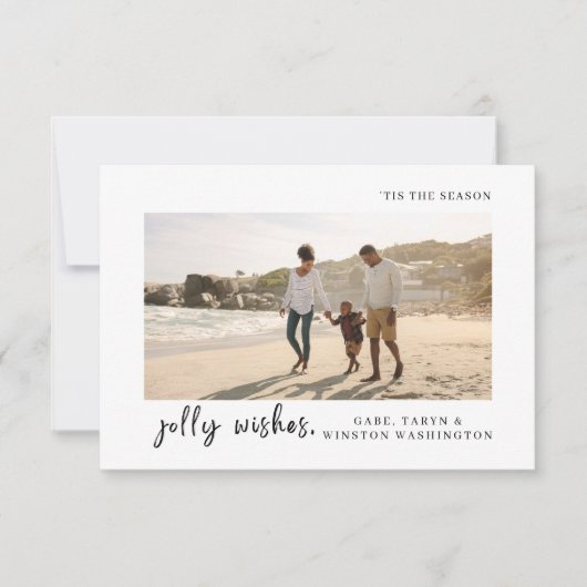 Dit is het seizoen | Simple Christmas-Kaart Bedankkaart (Voorkant)