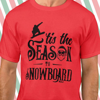 Dit is het Seizoen Snowboard Santa Graphic Mannen T-shirt