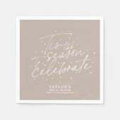 Dit is het seizoen Taupe Winter Vrijgezellenfeest Servet (Voorkant)