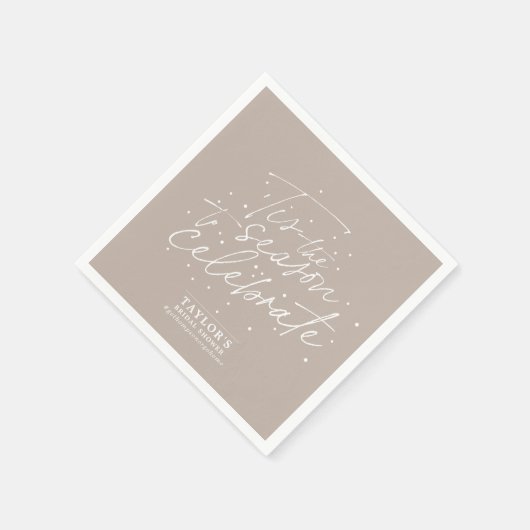 Dit is het seizoen Taupe Winter Vrijgezellenfeest Servet (Hoek)