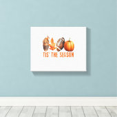Dit is het seizoen Thanksgiving pompoen Canvas Afdruk (Insitu (Houten vloer))