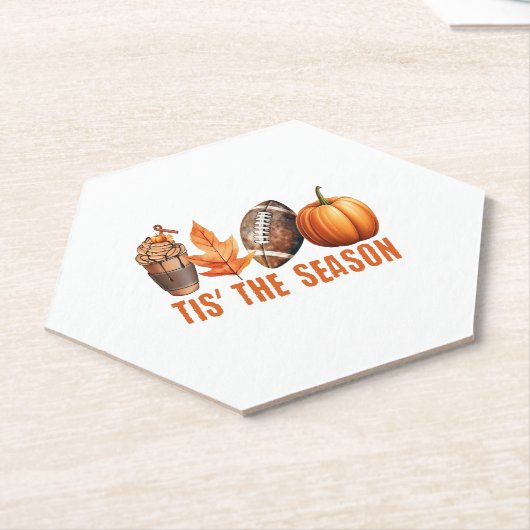 Dit is het seizoen Thanksgiving pompoen Kartonnen Onderzetters (Schuin)