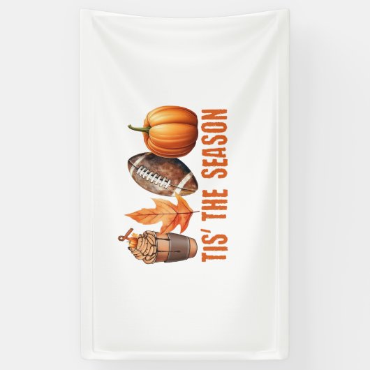 Dit is het seizoen Thanksgiving pompoen Spandoek (Verticaal)