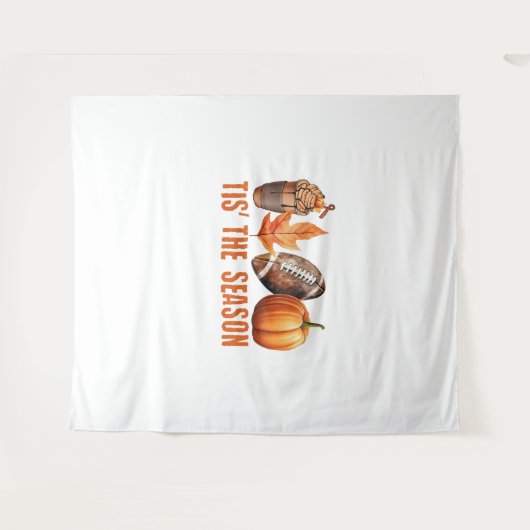 Dit is het seizoen Thanksgiving pompoen Wandkleed (Voorkant (horizontaal))