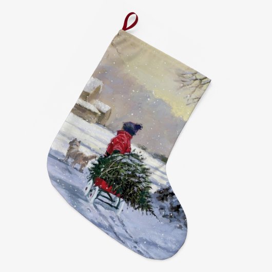 Dit is het seizoen - Tree Time Grote Kerstsok (Voorkant (Hangend))