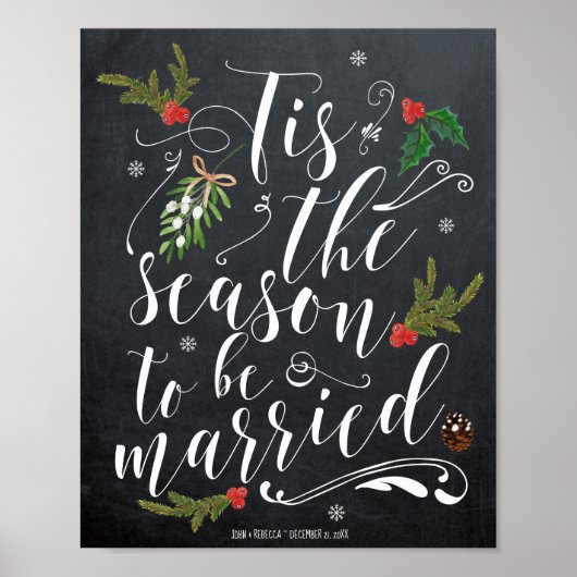 Dit is het Seizoen-trouwbord Poster (Voorkant)