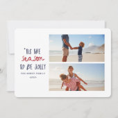 'Dit is het seizoen twee foto familie kerst Feestdagenkaart (Voorkant)