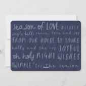 'Dit is het seizoen twee foto familie kerst Feestdagenkaart (Achterkant)