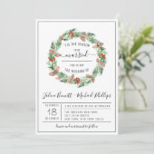 Dit is het seizoen | Uitnodiging tot kerstbruiloft (Staand voorkant)